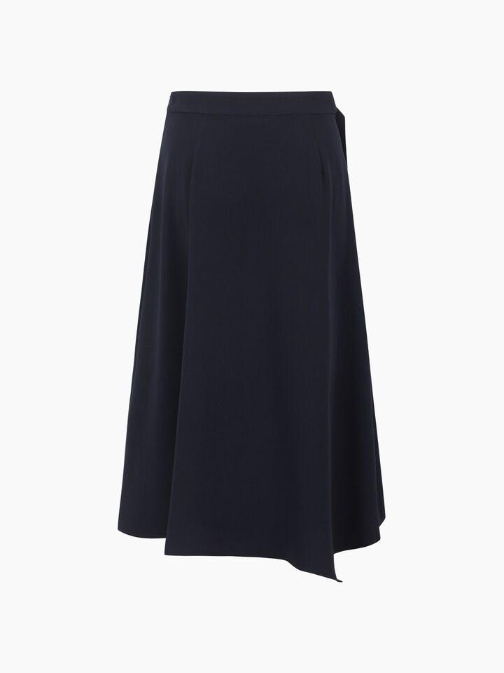 Dark blue asymmetrical skirt - sisley k longuette skirts - Dark Blue | Sisley K image number 2